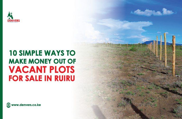 10 Simple Ways to Make Money Out of a Vacant Plots for Sale Ruiru