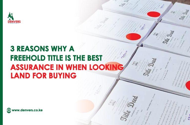 3 Reasons Why a Freehold Title Is the Best Assurance in when looking Land for Buying